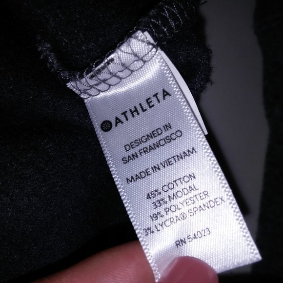 Athleta Sweater Small Gray Marl Long Sleeve Side Slits Crew Neck Pit to Pit 20.5 - Picture 10 of 10